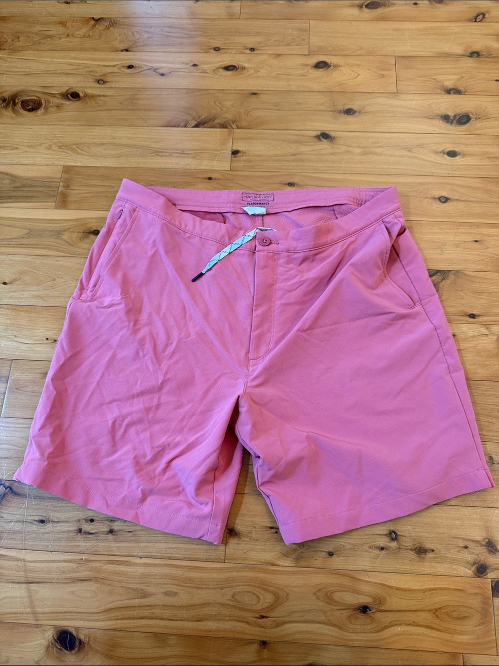 Vineyard Vines Men's Coral Pink Swim Hybrids